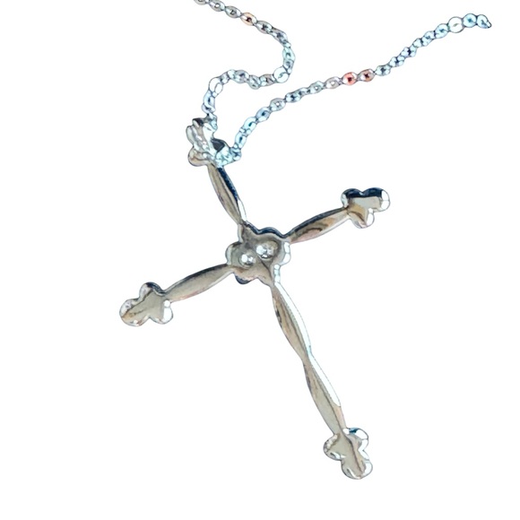 Swarovski Authentic (Swan) Crystal fancy cross necklace Rhodium plated NWT BX - Picture 3 of 7